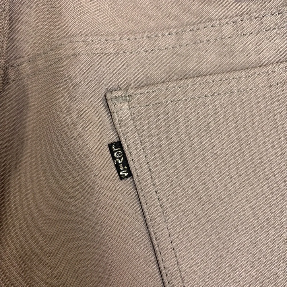 Vintage Levi's Action Slacks Mens 34x30 Tan Sta-Prest Straight Leg Trousers